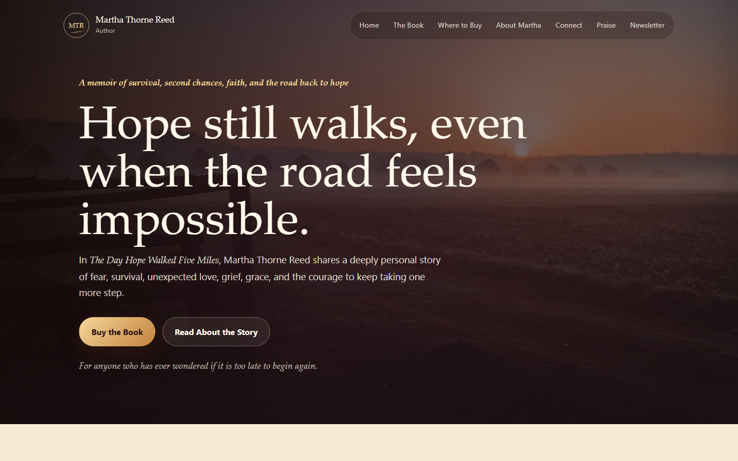 Martha Thorne Reed author website homepage