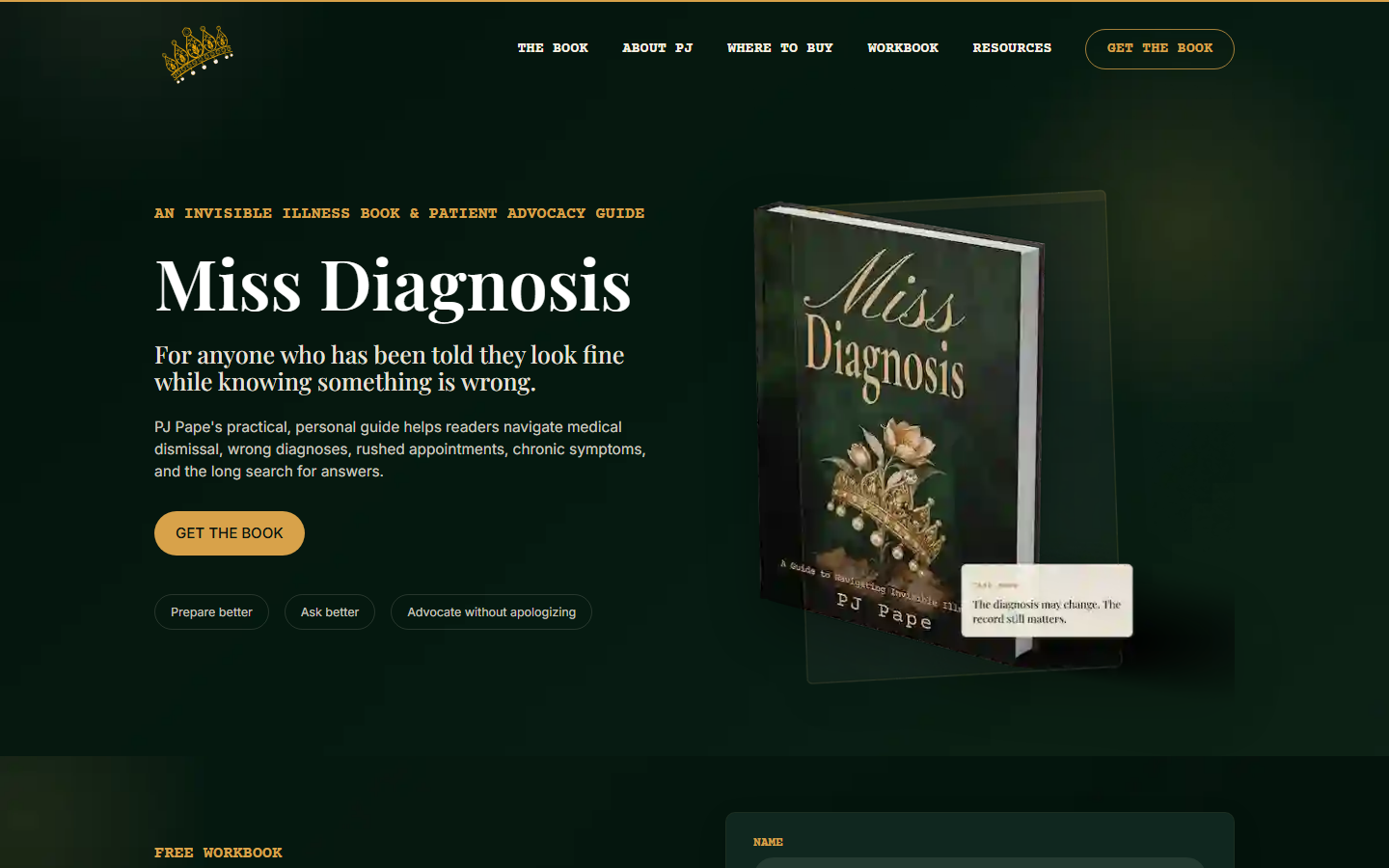 PJ Pape author website homepage